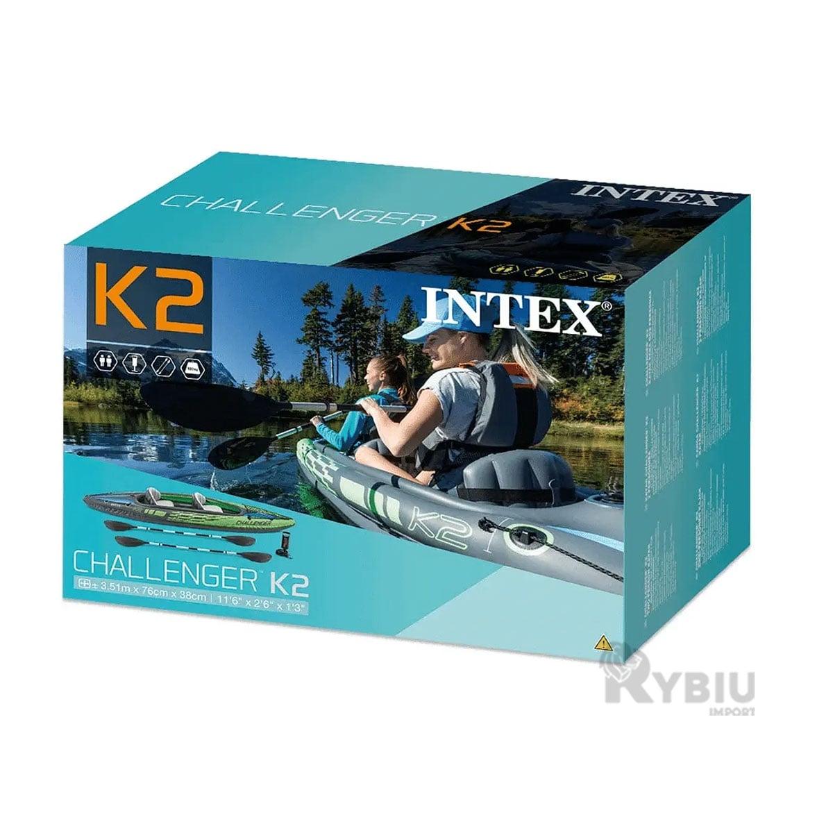BOTE RYBIU 68306NP SEGURO KAYAK CON INFLADOR VERDE + REGALO AGENDITA - 4