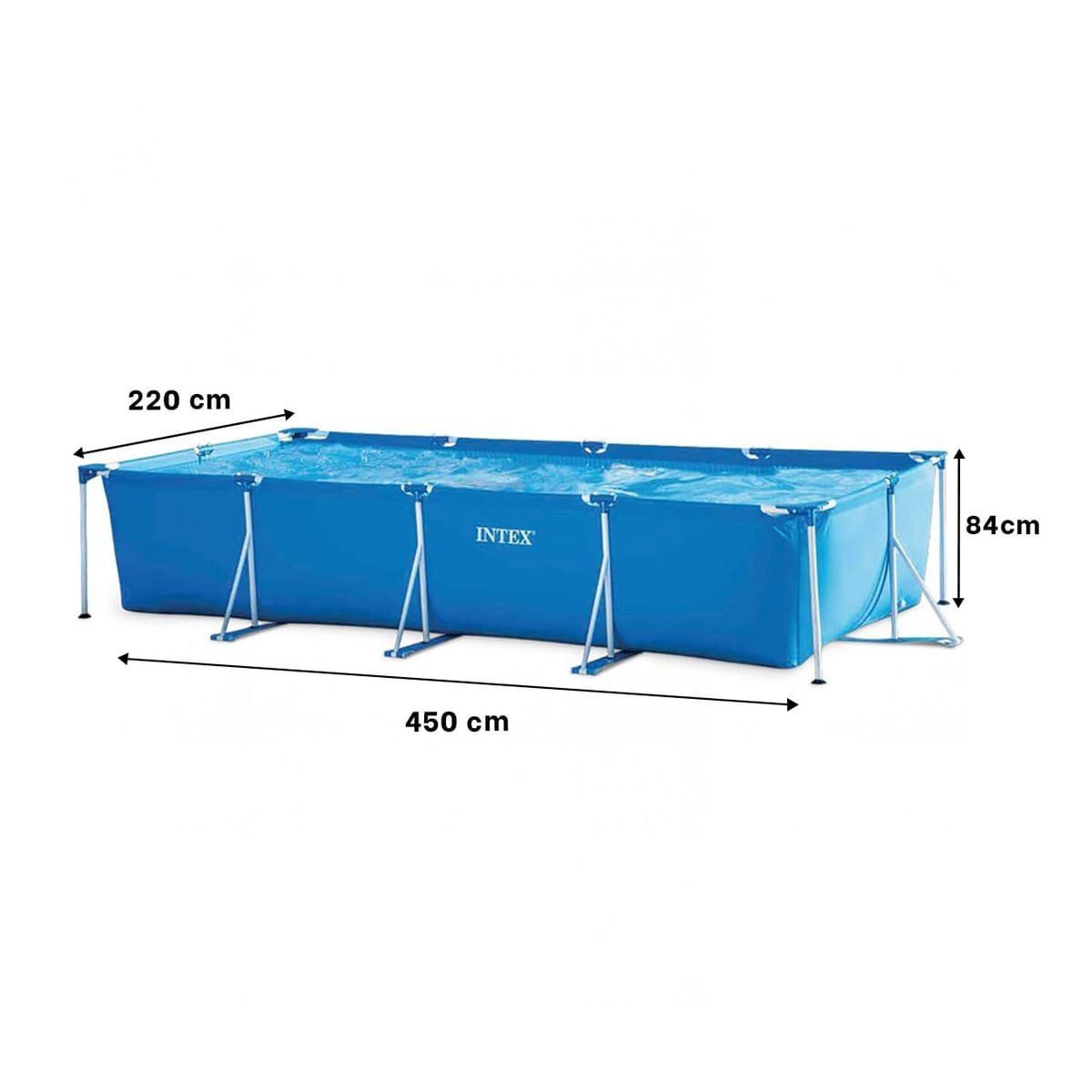 ALBERCA RECTANGULAR PARANTE AMPLIA 450X220X84CM PARA CASA EXTERIOR Y+PAPEL REGALO - 4
