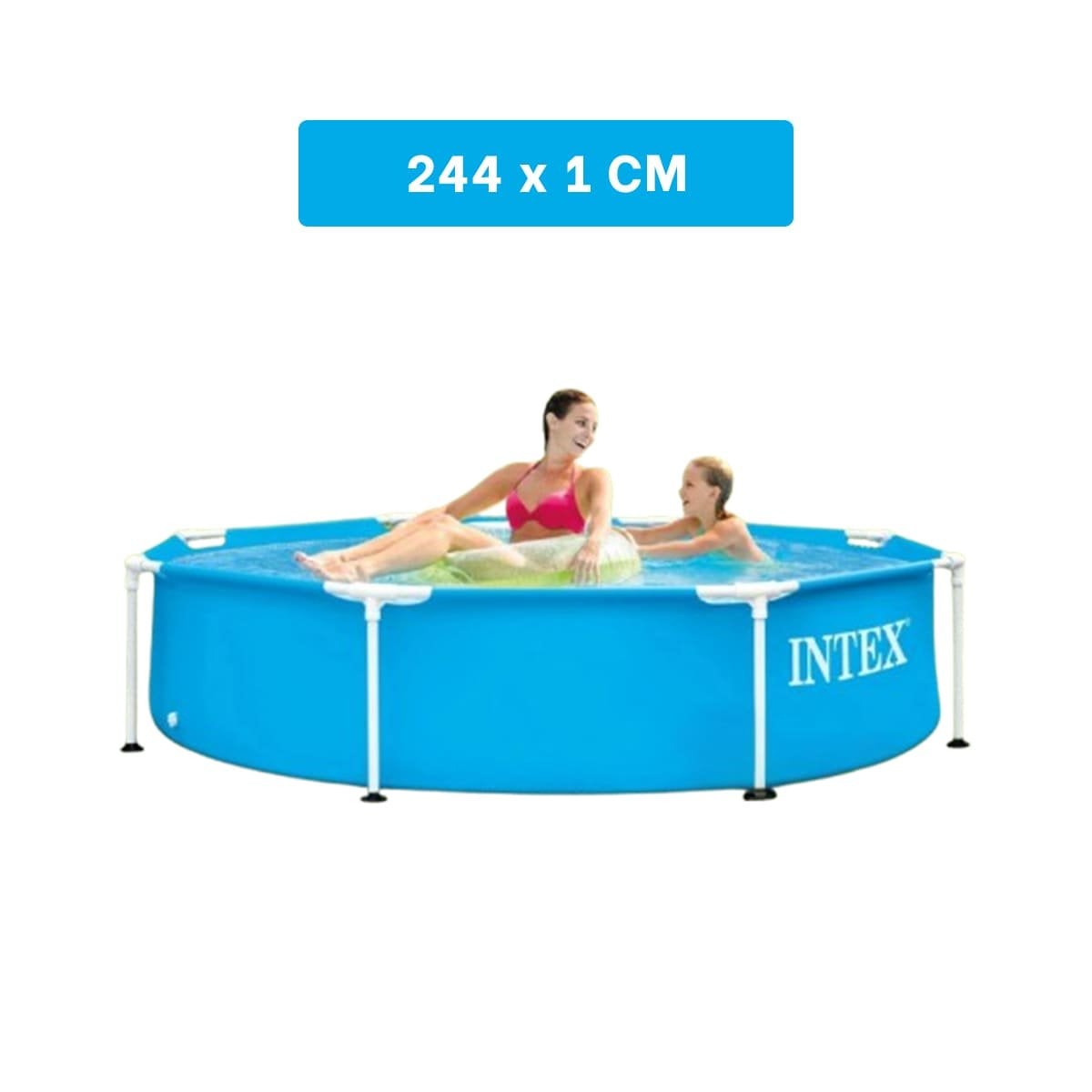 PISCINA RYBIU 28205NP 51 X 244 CM RESISTENTE EN COLOR AZUL + PAPEL DE REGALO - 4