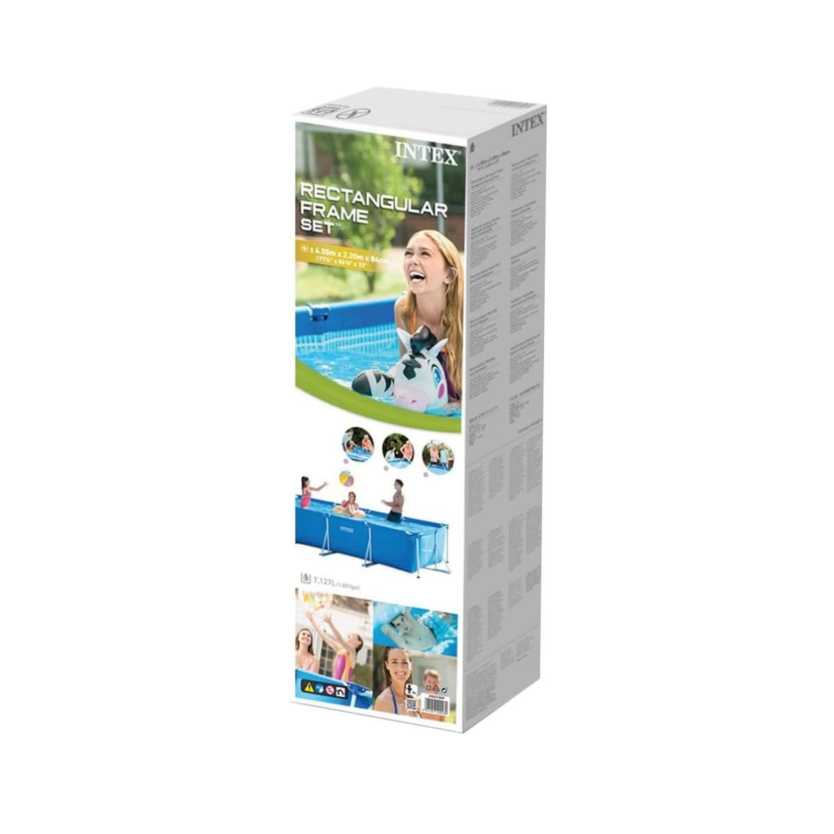 ALBERCA RECTANGULAR PARANTE RESISTENTE 450X220X84CM PARA HOGAR Y+REGALO STICKER - 3