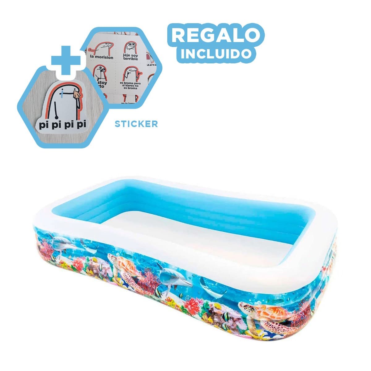 ZONA ACUATICA TROPICAL PARA PATIO CON AREA DE RECREACION EN CASA Y+REGALO STICKER - 1