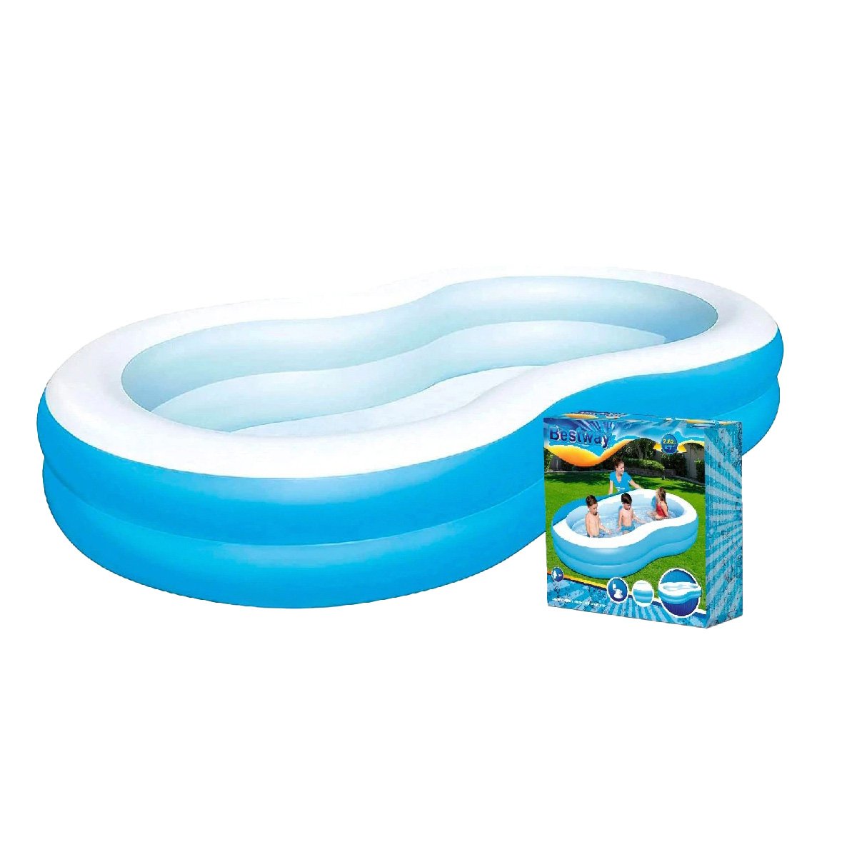 PILETA DOMESTICA INFLABLE PARA HOGAR Y JARDIN CON SUPERFICIE COMODA Y+REGALO STICKER - 3
