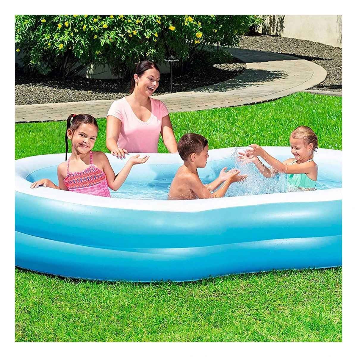 PILETA DOMESTICA INFLABLE PARA HOGAR Y JARDIN CON SUPERFICIE COMODA Y+REGALO STICKER - 5
