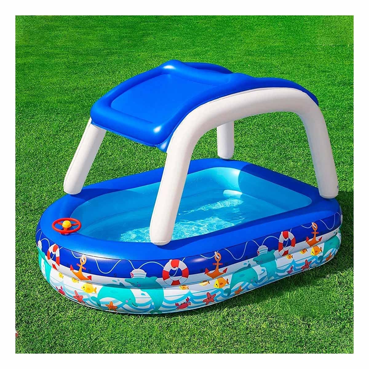 PISCINA RESIDENCIAL ESTILO MARINO PARA HOGAR Y JARDIN CON DIVERSION Y+REGALO STICKER - 2