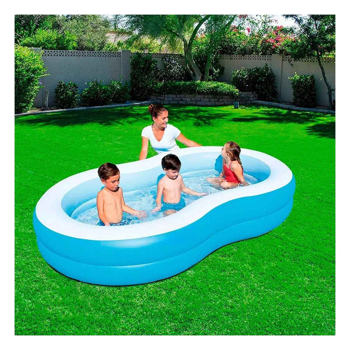ALBERCA DOMESTICA INFLABLE PARA HOGAR Y JARDIN CON AREA AMPLIA Y CONFORTABLE Y+PAPEL REGALO - 2