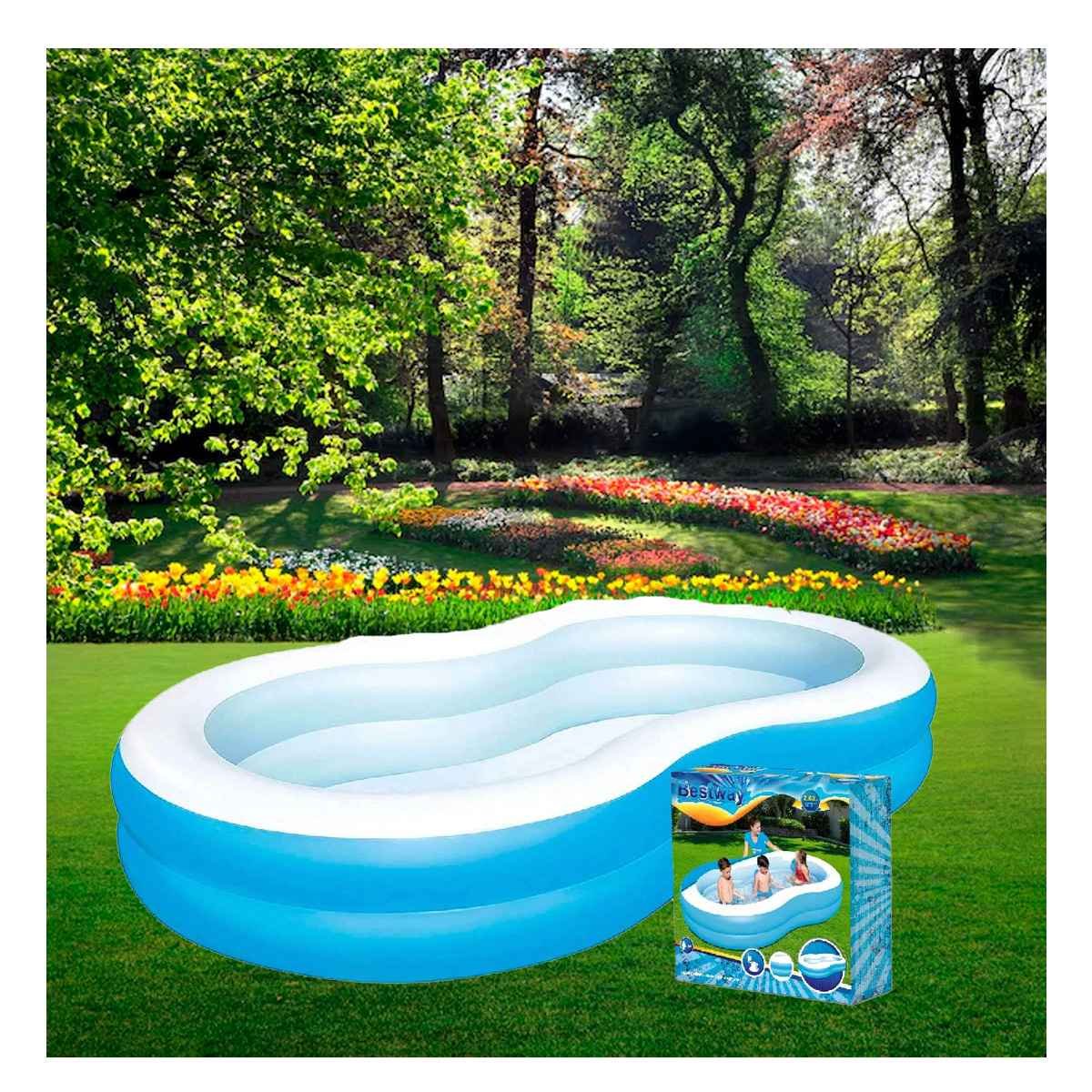 ALBERCA DOMESTICA INFLABLE PARA HOGAR Y JARDIN CON AREA AMPLIA Y CONFORTABLE Y+PAPEL REGALO - 5