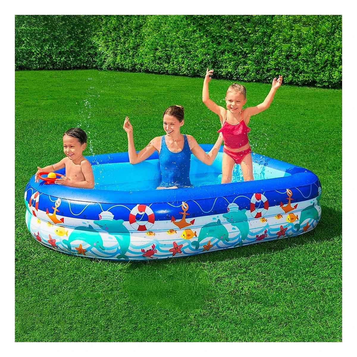 PISCINA DOMESTICA ESTILO MARINO PARA CASA Y EXTERIOR CON USO FAMILIAR Y+PAPEL REGALO - 5