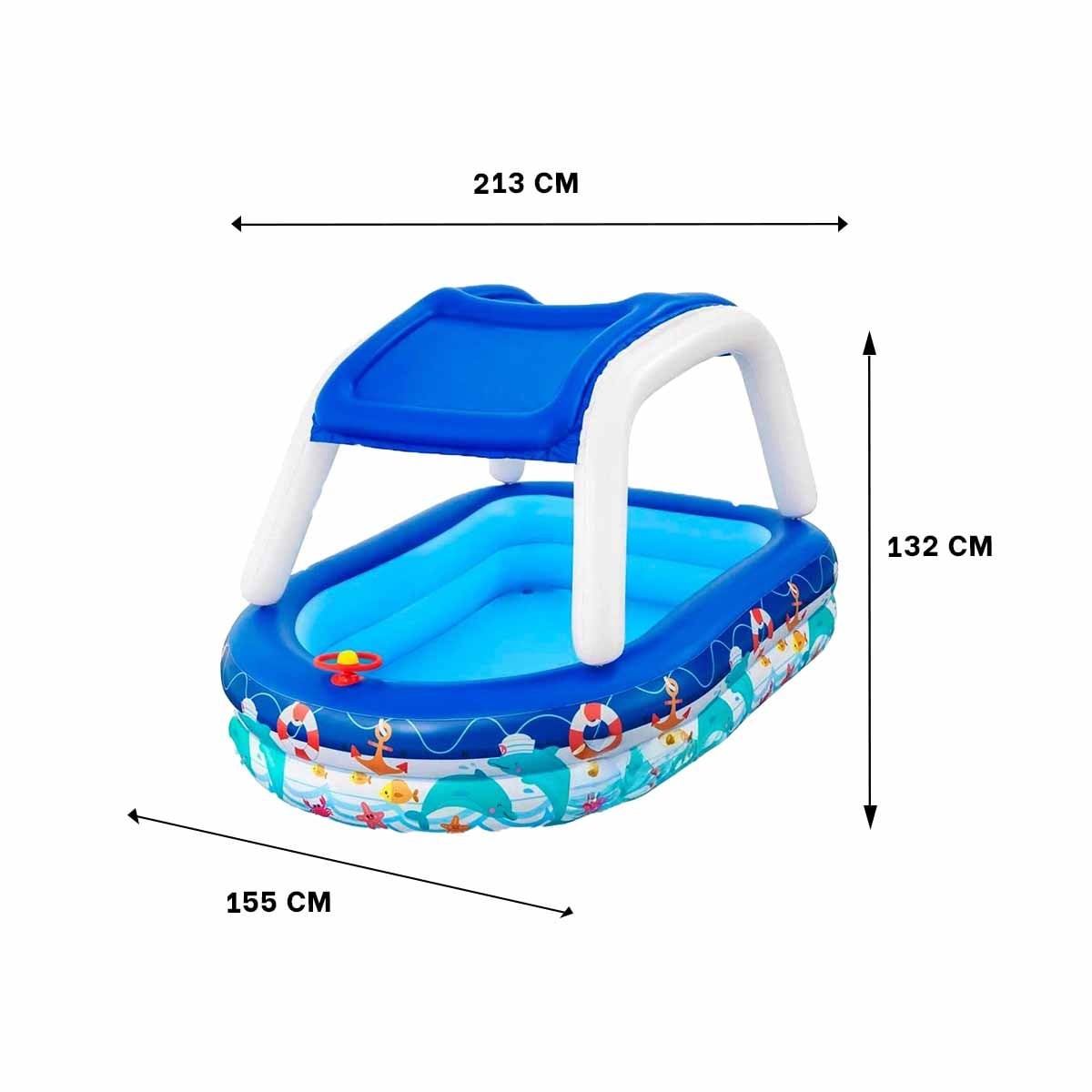PISCINA RECREATIVA ESTILO MARINO PARA HOGAR Y PATIO CON DISENO ATRACTIVO - 4