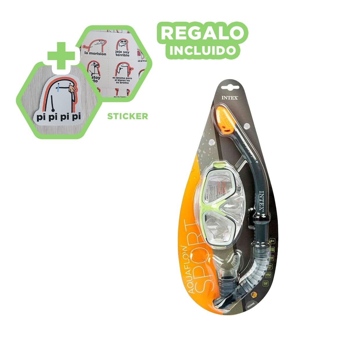 SET NATACIÓN RYBIU 55949 AGILIDAD RAPIDA MULTICOLOR + REGALO STICKERS - 1
