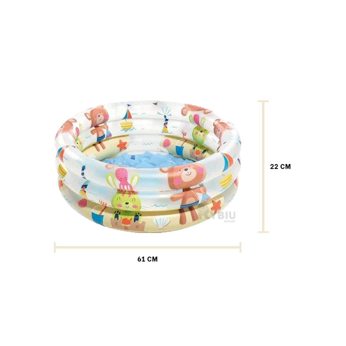PISCINA GRANDE EN LARGA DE COLOR CELESTE Y+REGALO AGENDITA - 5