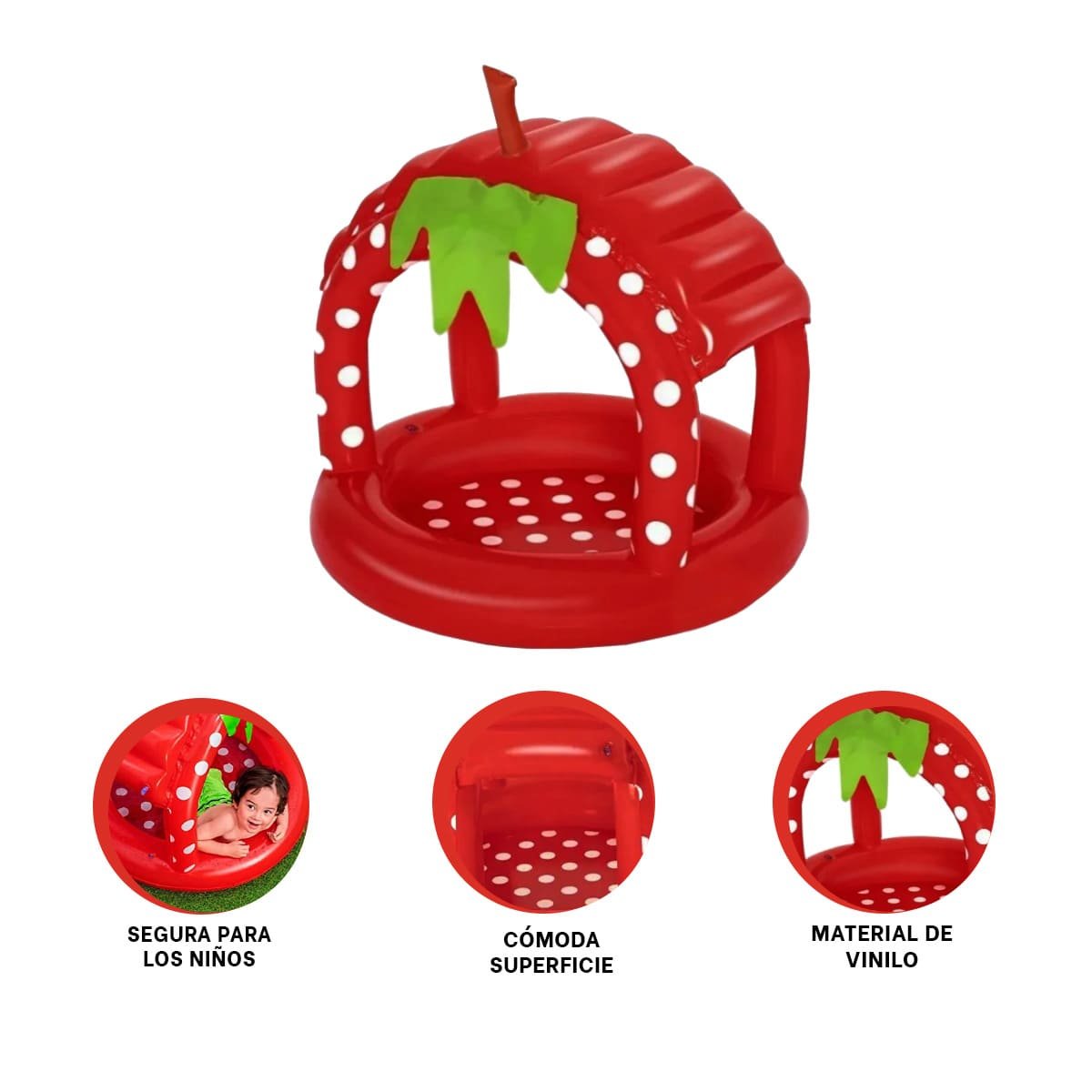 PILETA FRESITA INFLABLE PARA CASA Y PATIO CON AMBIENTE DE VERANO - 3