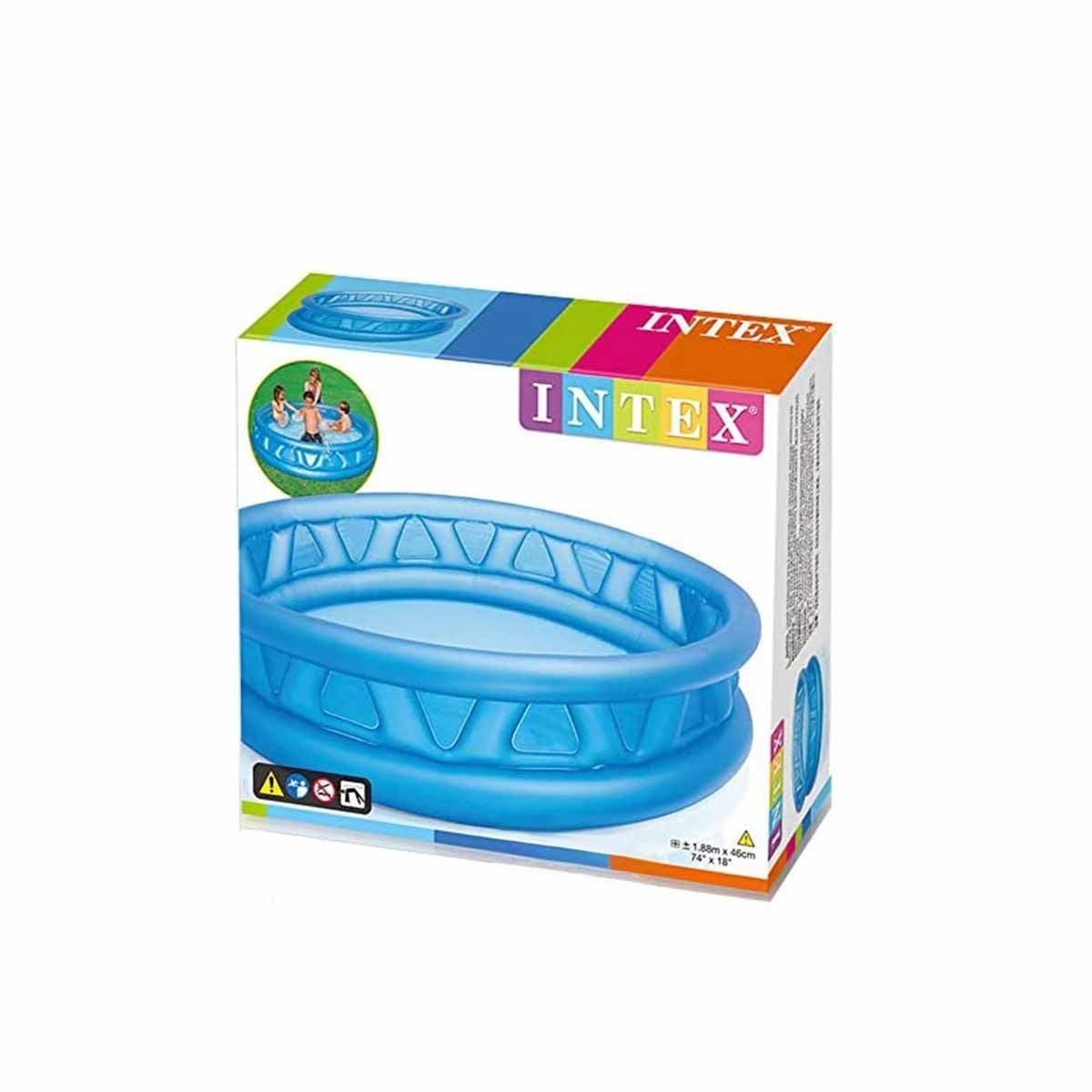PISCINA INFLABLE REDONDA PARA JARDIN CON BASE ACOLCHADA Y FACIL USO Y+PAPEL REGALO - 1
