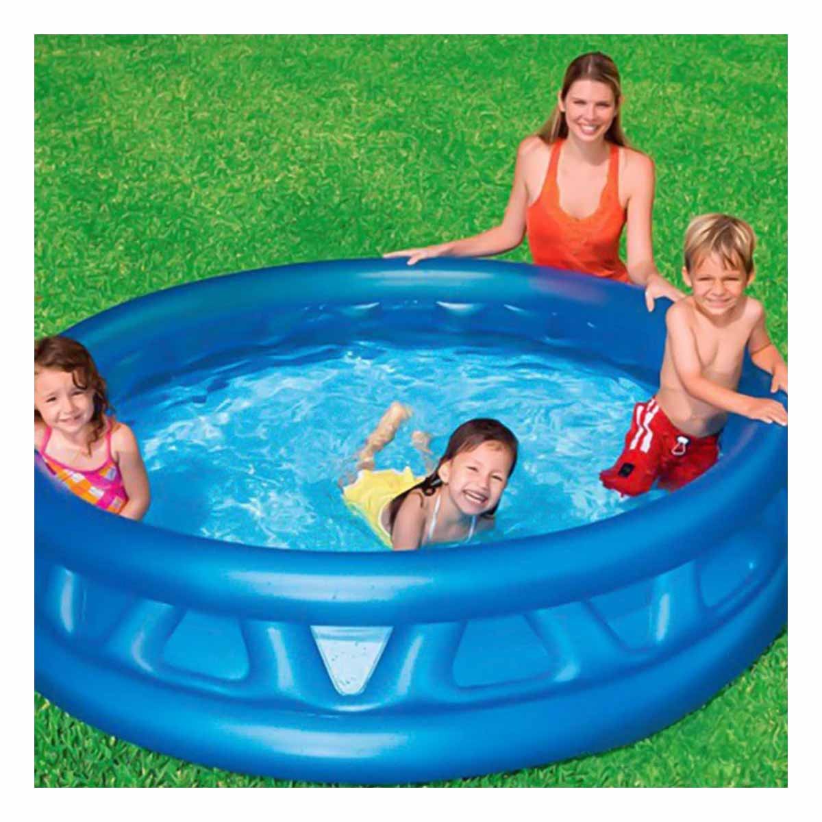 PILETA INFLABLE CIRCULAR PARA PATIO CON DISENO PRACTICO Y USO EN FAMILIA - 2