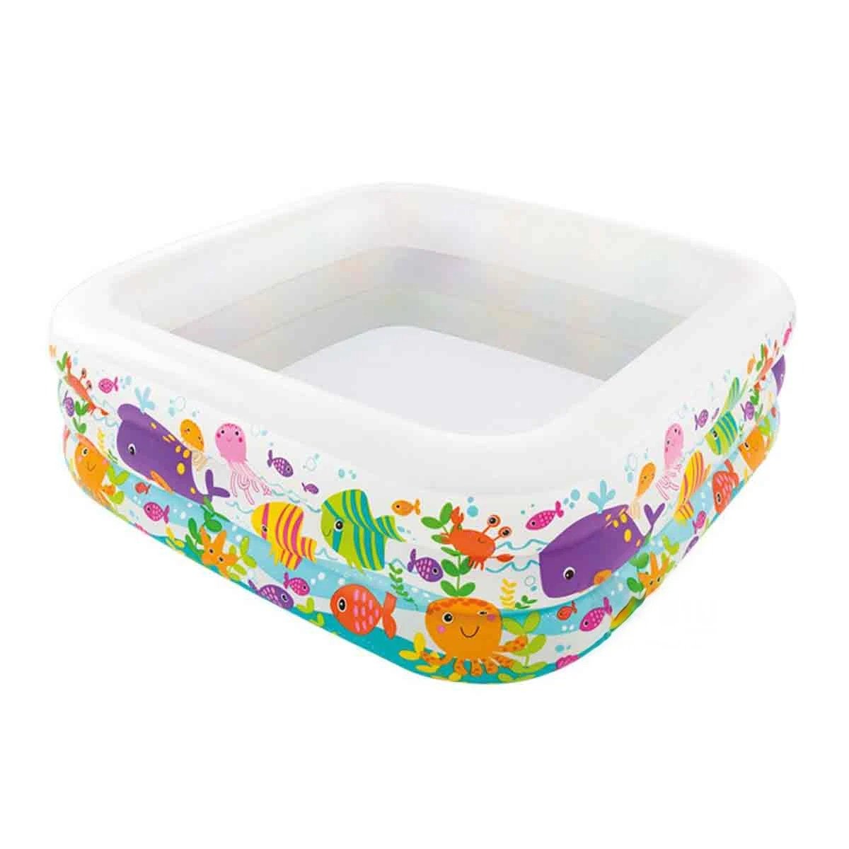 ZONA ACUATICA PARA NINOS 159 X 159 X 50 CM CON PAREDES FIRMES Y+PAPEL REGALO - 1