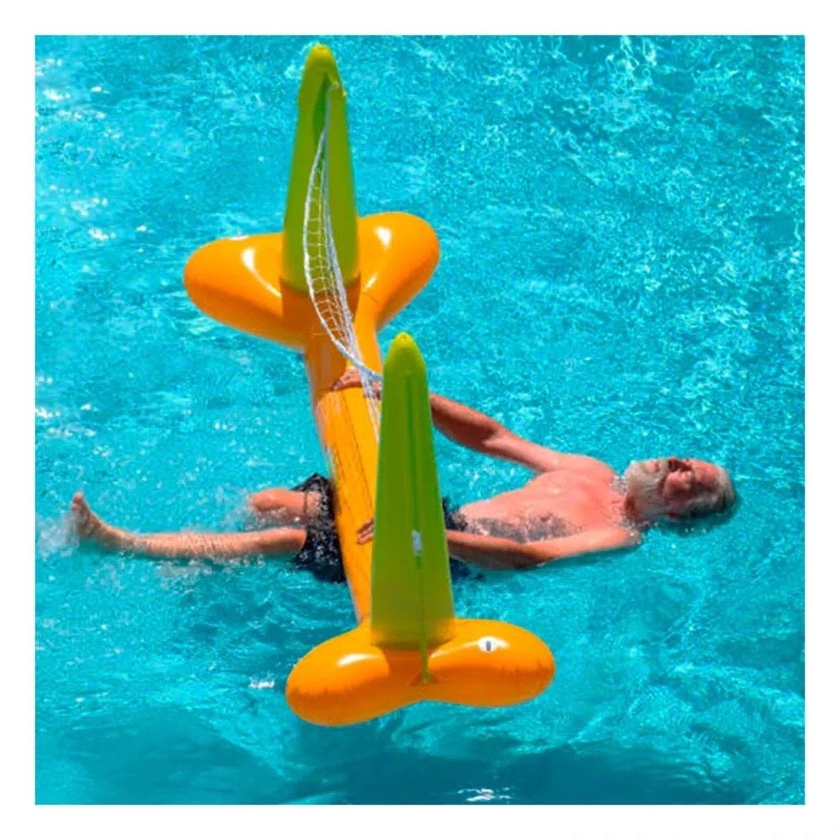 CANCHA ACUATICA INFLABLE DE VOLEY PARA DIVERSION FAMILIAR Y+REGALO STICKER - 2