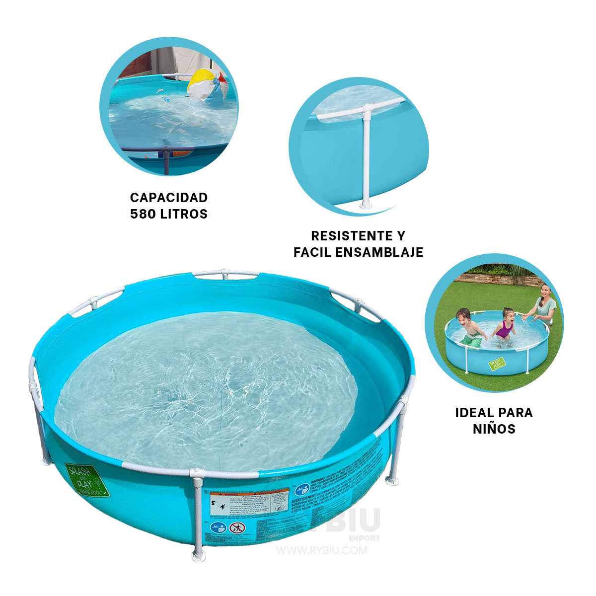 PISCINA PARA PRIMER CHAPOTEO CELESTE Y+REGALO AGENDITA - 3