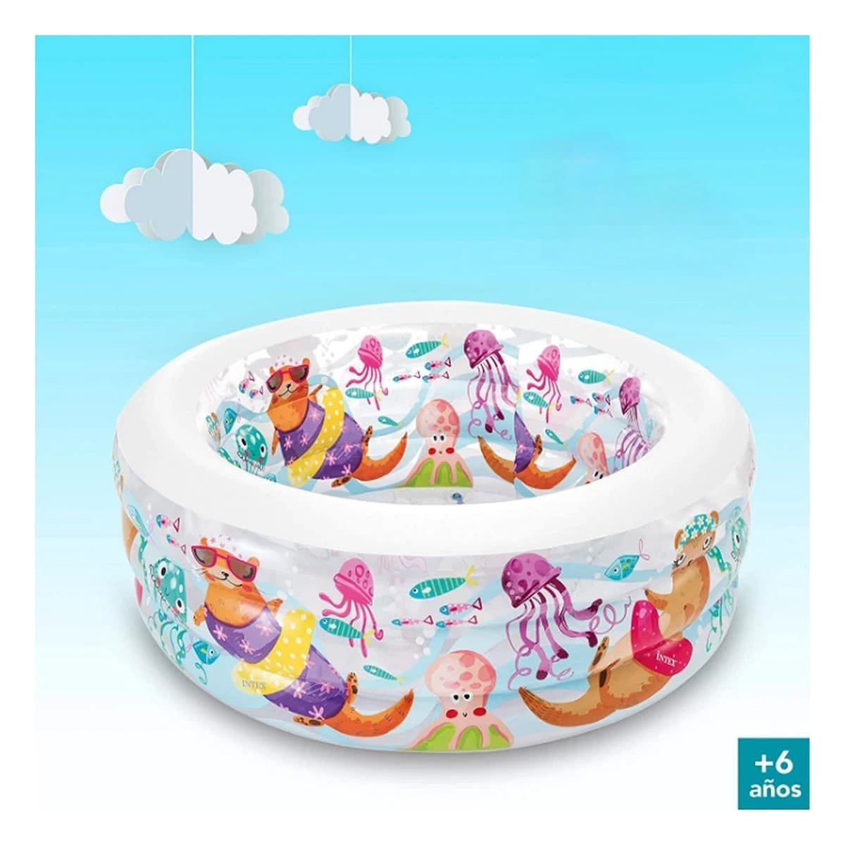 CENTRO ACUATICO FAMILIAR AMIGOS DEL MAR 163 X 107 X 46 CM PARA NINOS Y+REGALO STICKER - 2