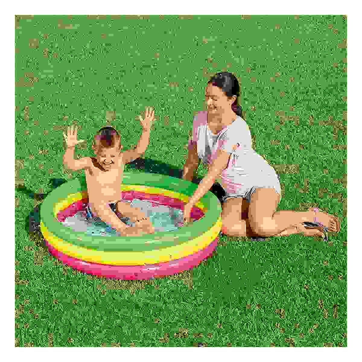 ZONA ACUATICA FAMILIAR ARCOIRIS 1.52 X 30 CM CON DISENO INFANTIL - 1
