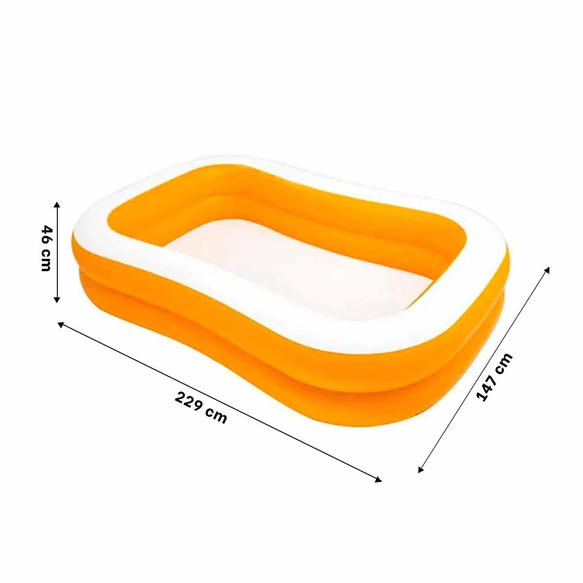 PISCINA RYBIU FORMA RECTANGULAR RESISTENTE ANARANJADO 57181NP 46 X 147 CM - 4