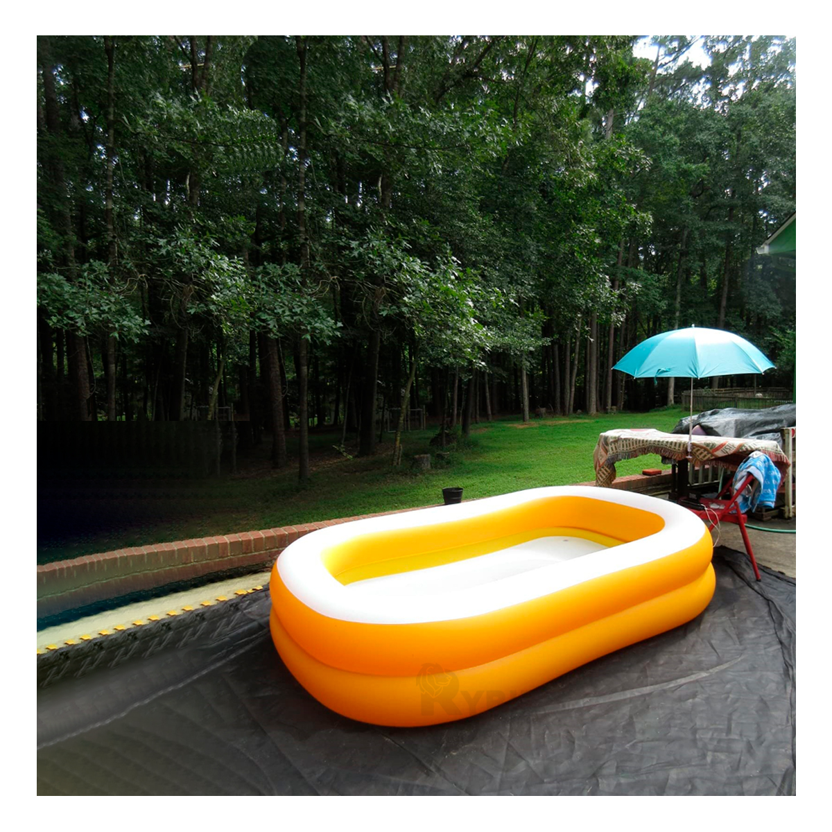 PISCINA RECTANGULAR EN TONO ANARANJADO Y+REGALO AGENDITA - 1