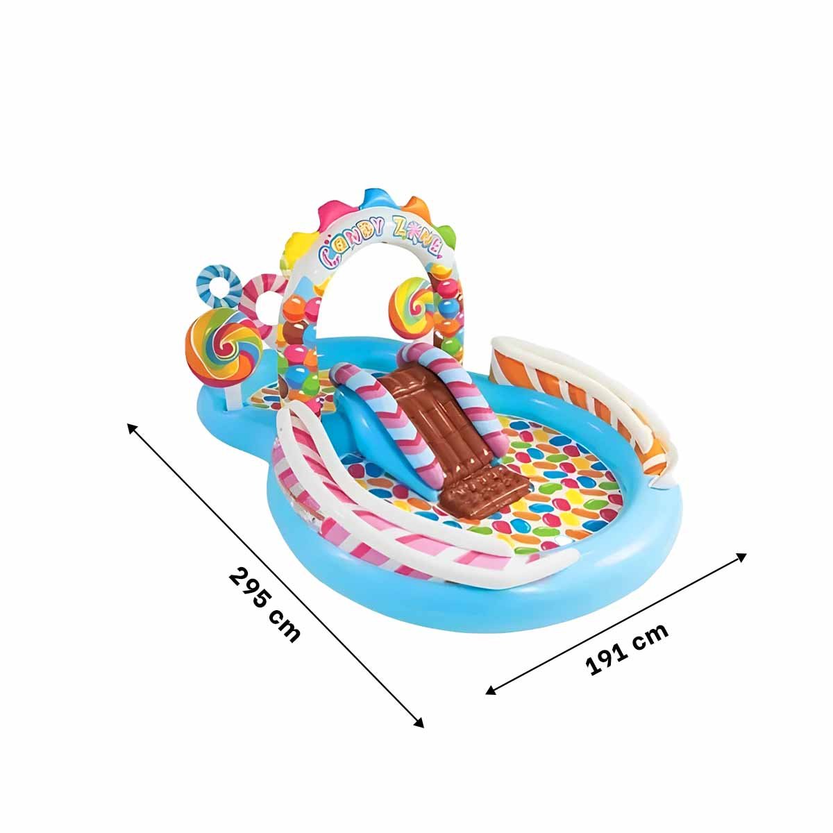 ALBERCA INFLABLE PARA FIESTA Y NIÑOS EN CASA 295X191X130 CM MULTICOLOR - 4