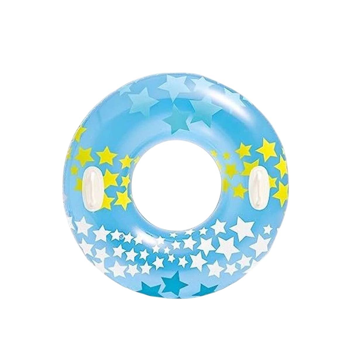 ARO INFLABLE CELESTE CON ASA Y ESTRELLA PARA PISCINA Y DIVERSION Y+PAPEL REGALO - 1