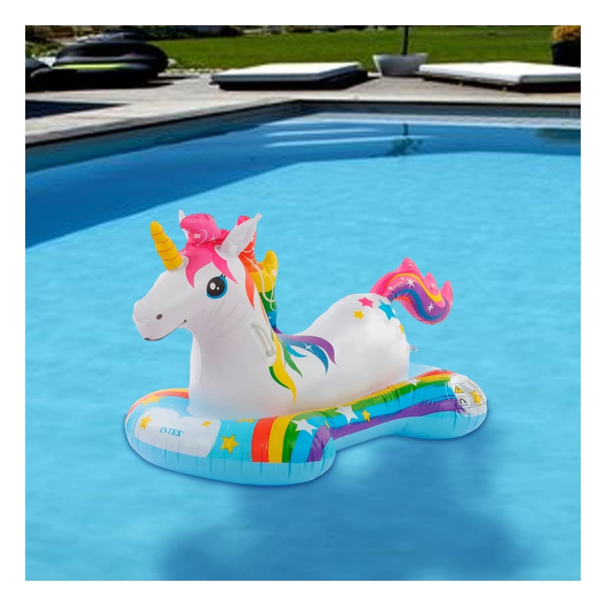INFLABLE GRANDE UNICORNIO 163 X 86 CM PARA FLOTAR EN AGUA Y+REGALO STICKER - 5