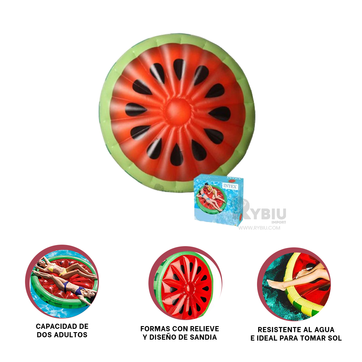 FLOTADOR DE GRAN DISEÑO EN FORMA DE SANDIA Y+REGALO AGENDITA - 2