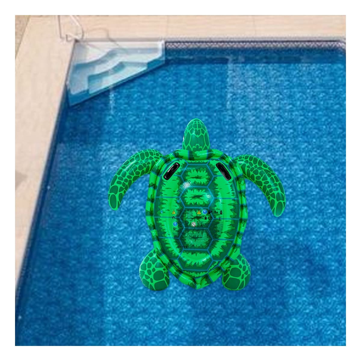FLOTANTE ACUATICO TORTUGA VERDE 150 X 127 CM COMODO PARA JUEGOS Y+REGALO STICKER - 2