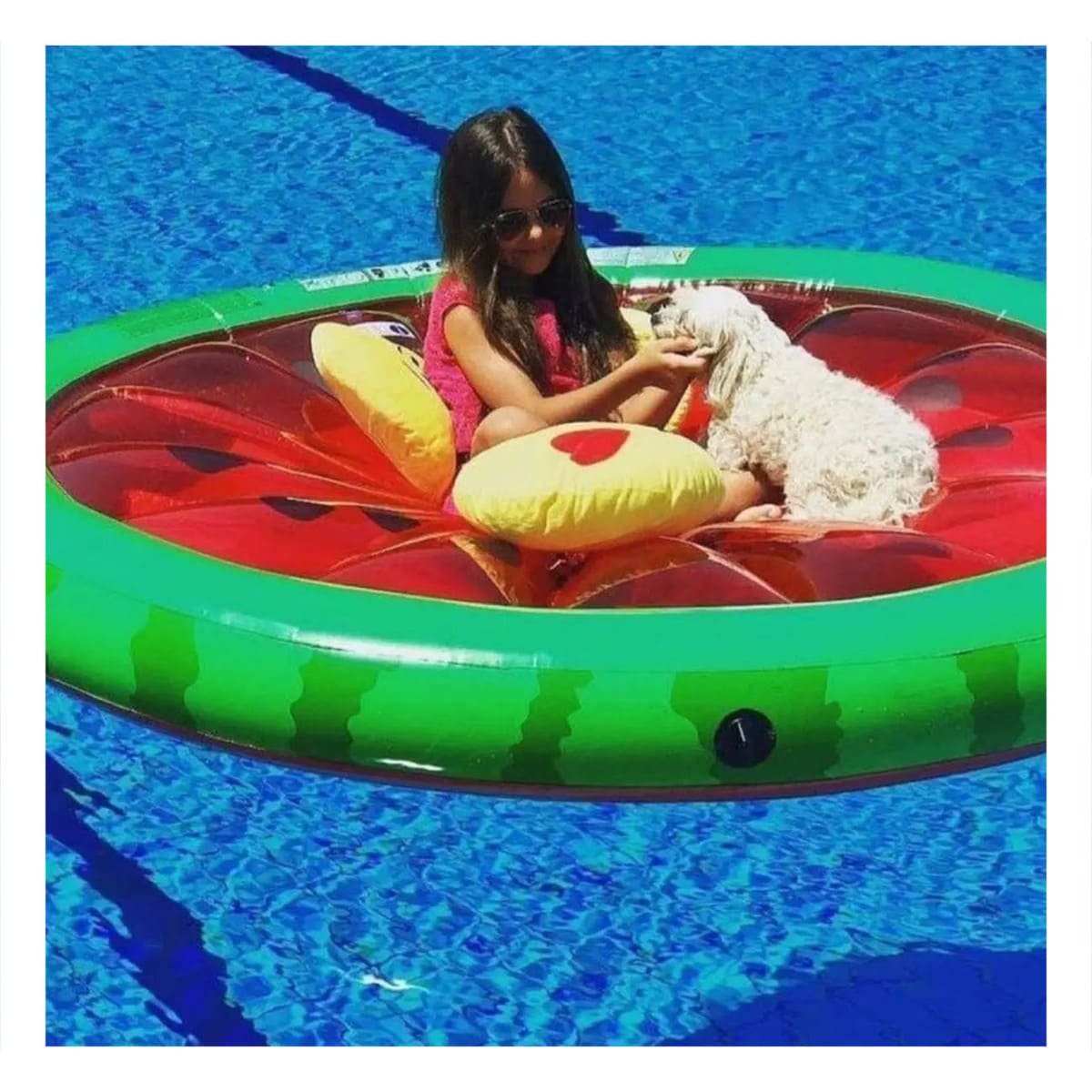 INFLABLE REDONDO SANDIA 183 X 23 CM COMODO PARA PISCINA Y+REGALO STICKER - 5