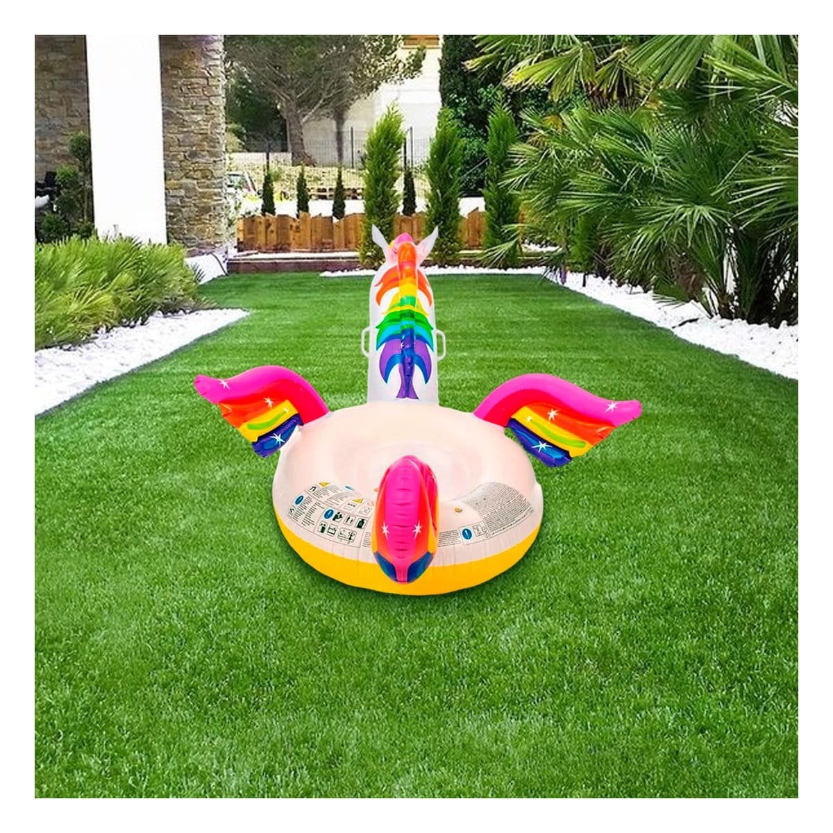 INFLABLE ACUATICO UNICORNIO 201 X 140 X 97 CM DIVERTIDO PARA JUEGOS - 1