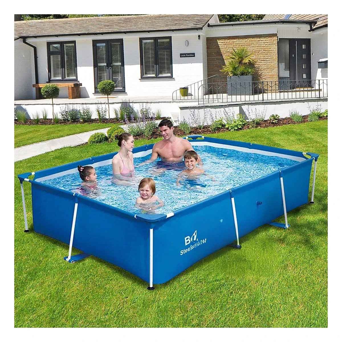 ALBERCA RECTANGULAR RESISTENTE 300X201X66 CM PARA HOGAR Y+REGALO STICKER - 5