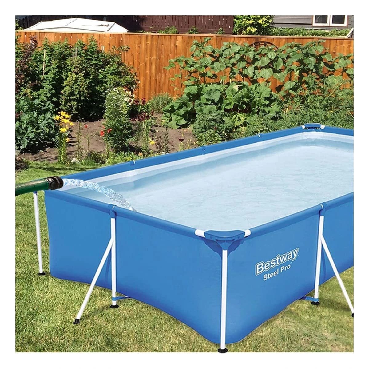 ALBERCA RECTANGULAR RESISTENTE 400X211X81CM PARA HOGAR Y+REGALO STICKER - 5