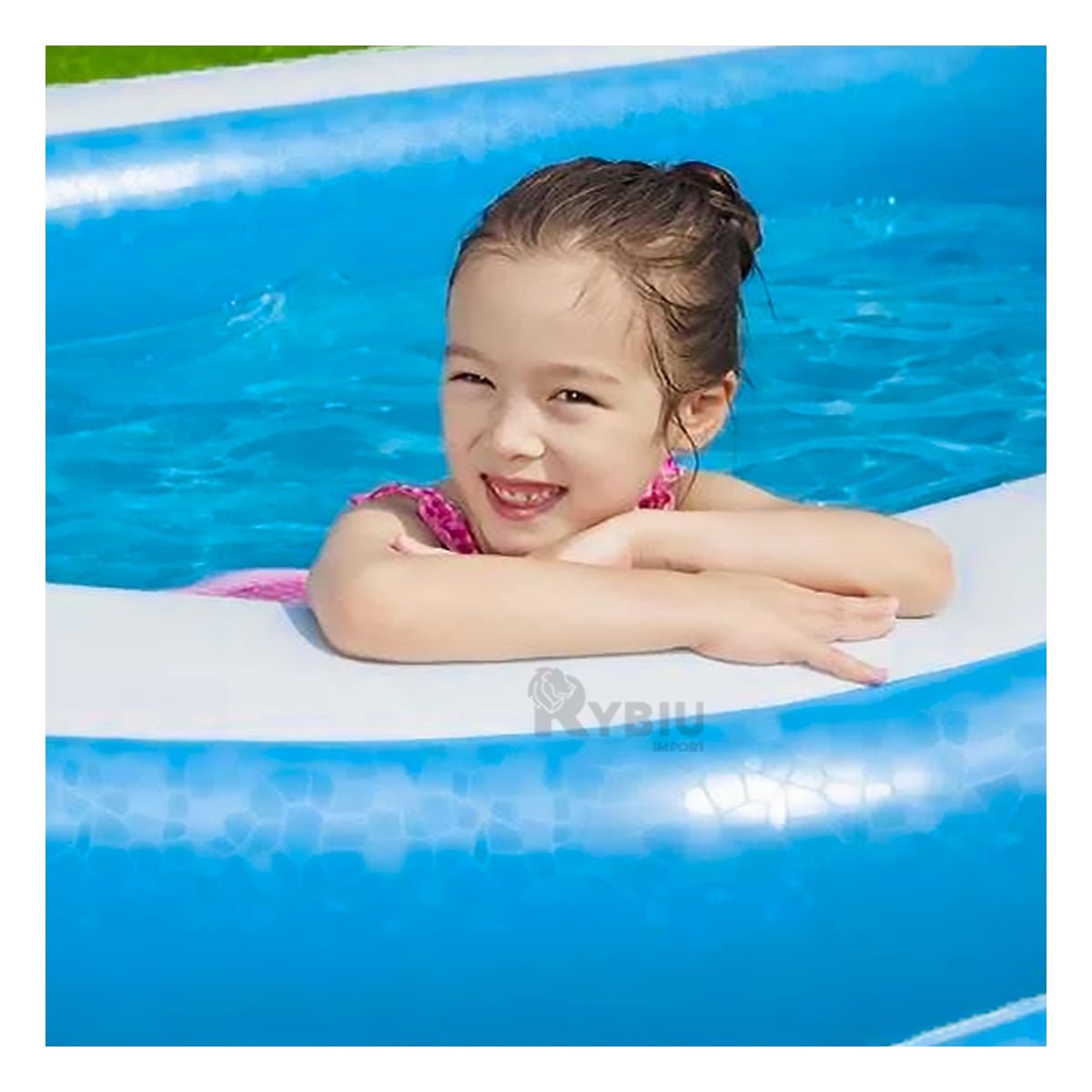 PISCINA GRANDE EN LARGA EN CELESTE Y+REGALO AGENDITA - 1
