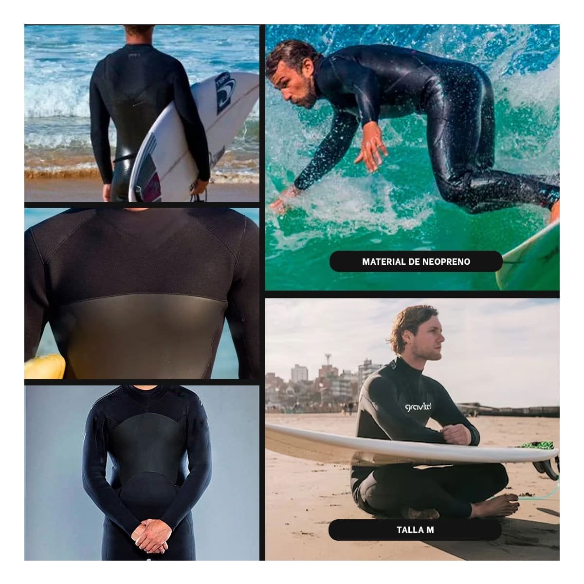 TRAJE BAÑO NATACIÓN HOMBRE RYBIU 61130-H 3.3MM AZUL LINDO MULTIUSOS CHICOS - 5