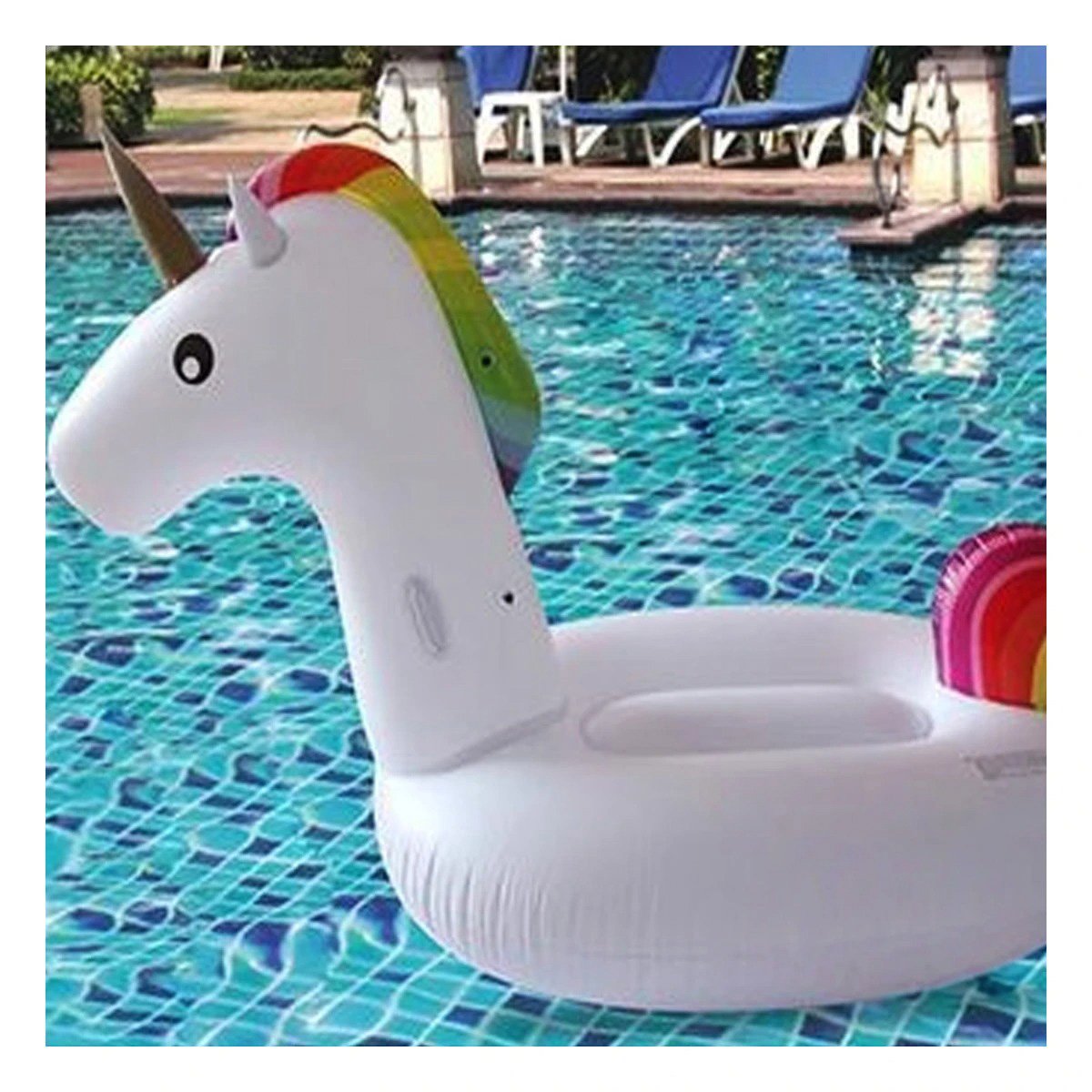 PEGASO INFLABLE CON ASA PARA PISCINA Y PLAYA ESTILO INFANTIL Y+PAPEL REGALO - 2