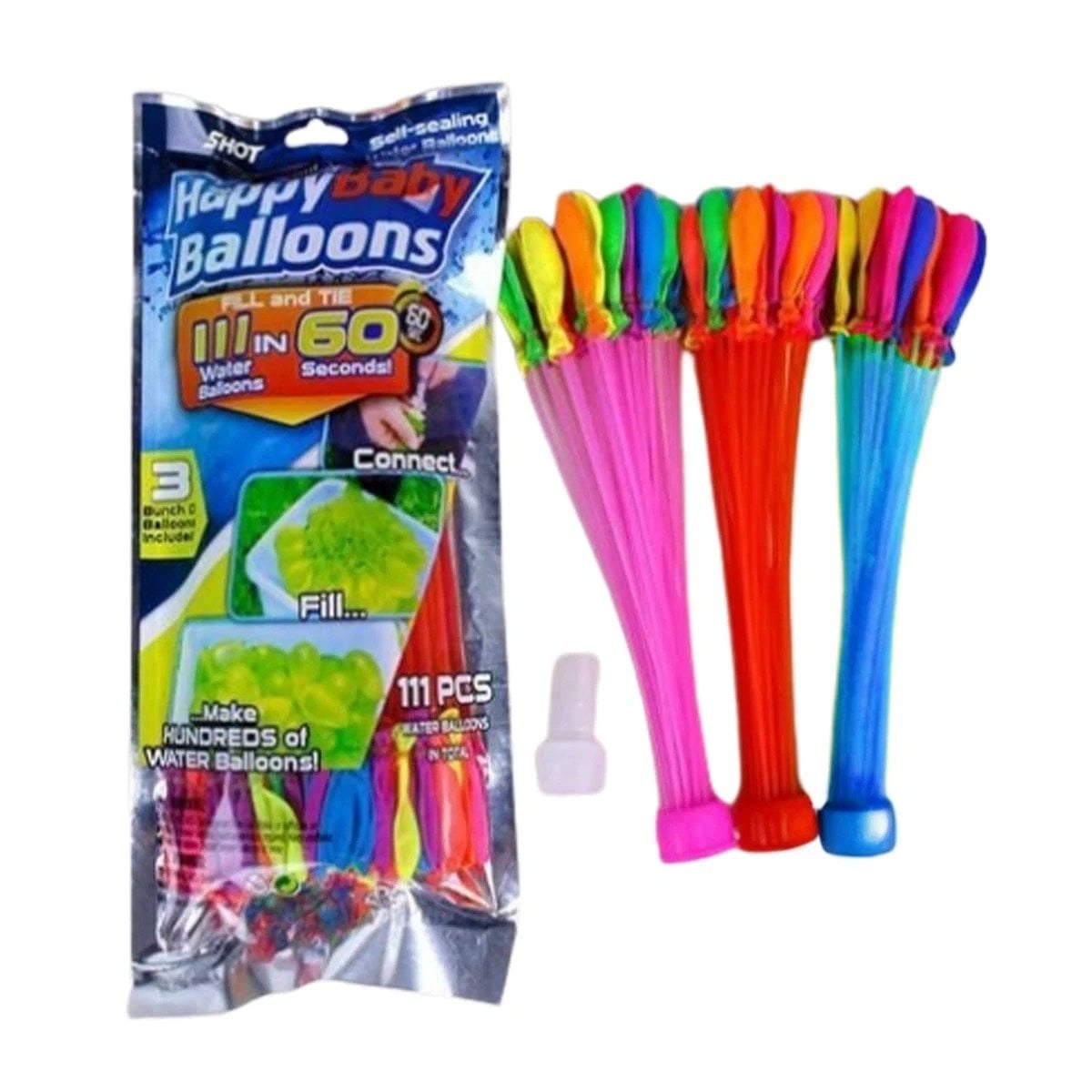 BOMBAS DE AGUA CON LLENADO RAPIDO PARA JUEGOS DE AGUA EN CASA HOGAR Y+PAPEL REGALO - 1