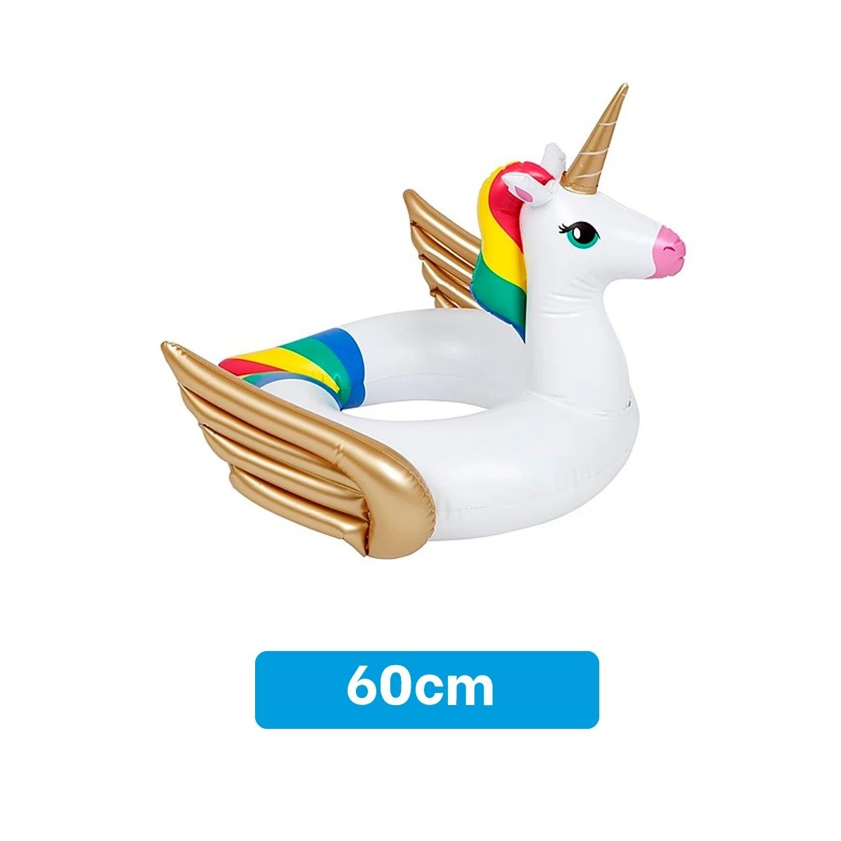 UNICORNIO BLANCO CON ALAS DORADAS DECORACION FESTIVA PARA HOGAR - 4
