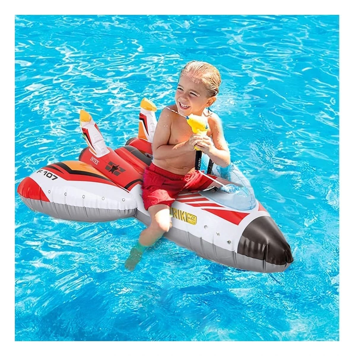 FLOTANTE INFANTIL AVION 57536NP DURABLE Y FACIL DE USAR EN PISCINA Y+REGALO STICKER - 2