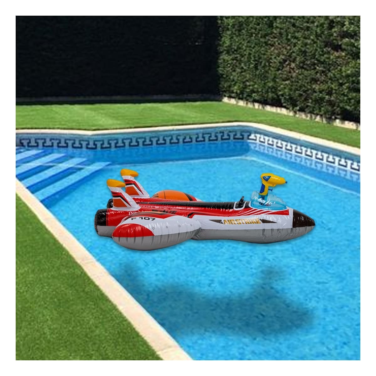 FLOTANTE INFANTIL AVION 57536NP DURABLE Y FACIL DE USAR EN PISCINA Y+REGALO STICKER - 5