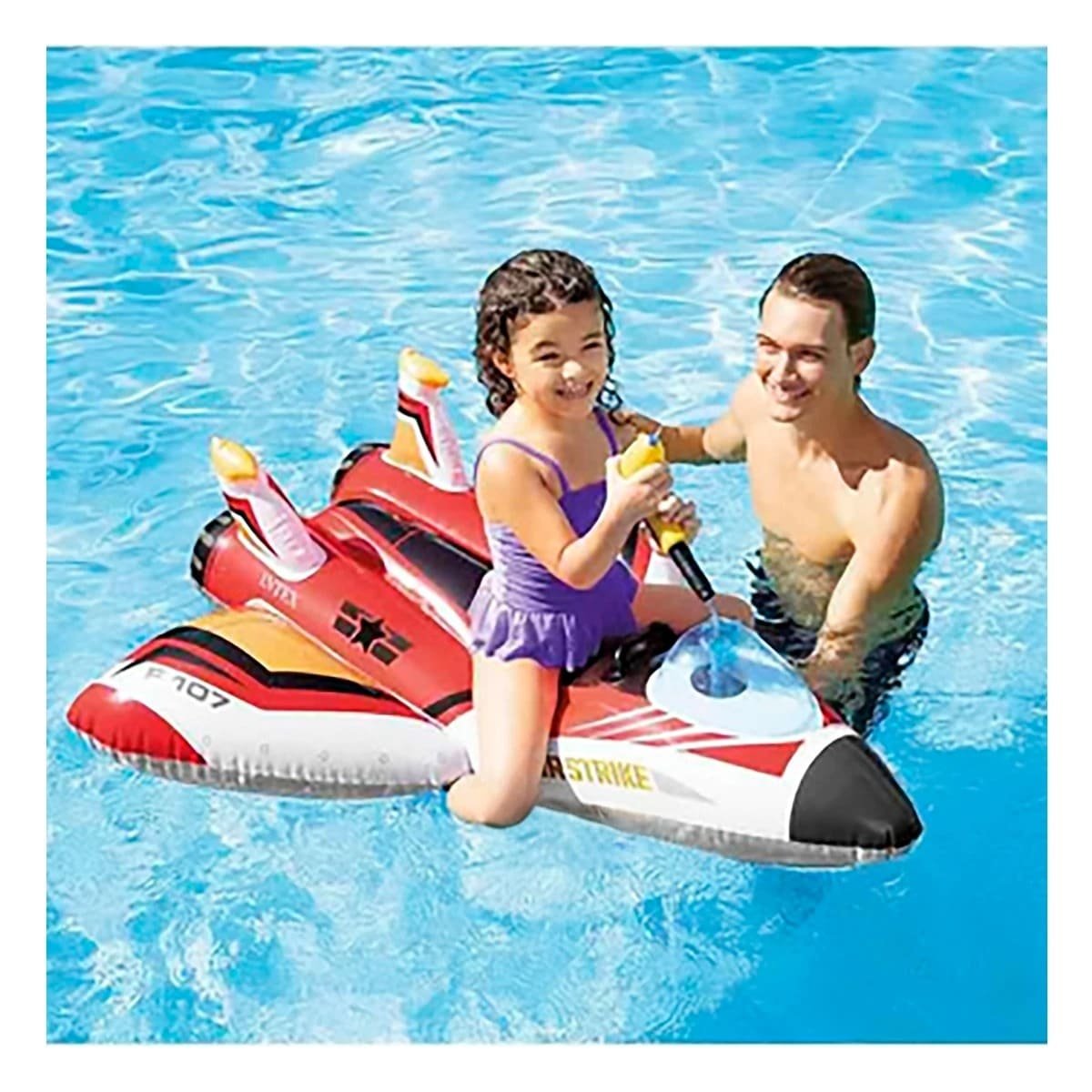 FLOTADOR INFANTIL AVION 57536NP FACIL DE INFLAR Y RESISTENTE PARA PISCINA - 1