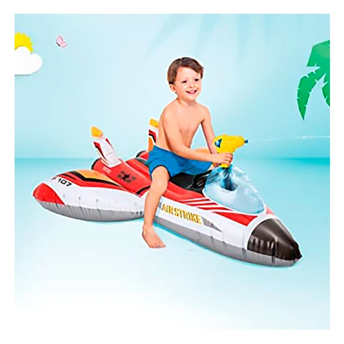 FLOTADOR INFANTIL AVION 57536NP FACIL DE INFLAR Y RESISTENTE PARA PISCINA - 2