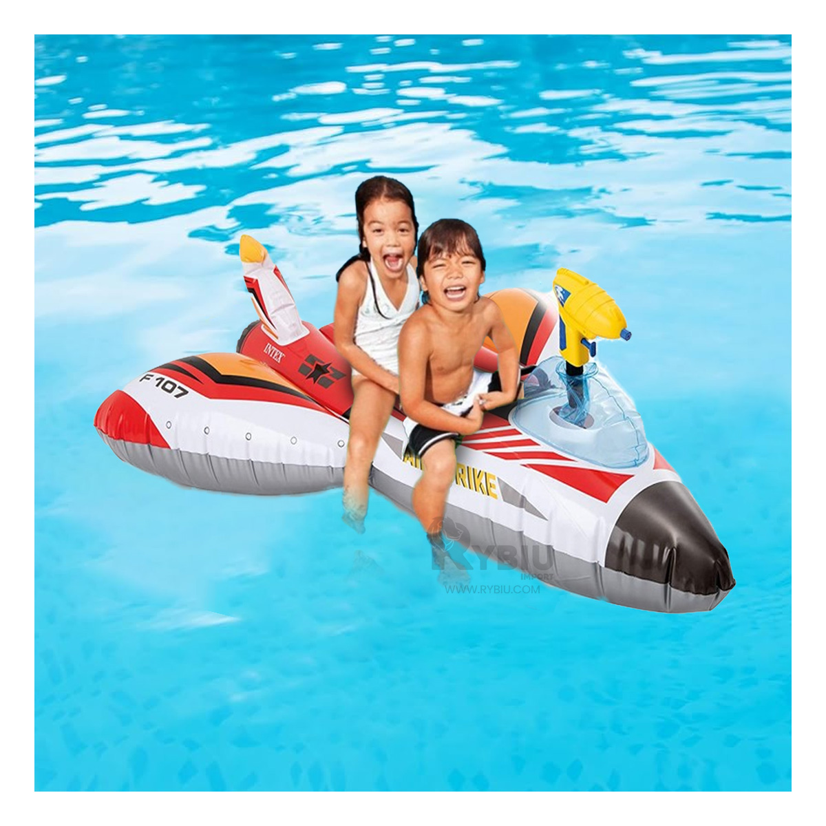 FLOTADOR INFANTIL AVION 57536NP FACIL DE INFLAR Y RESISTENTE PARA PISCINA - 6