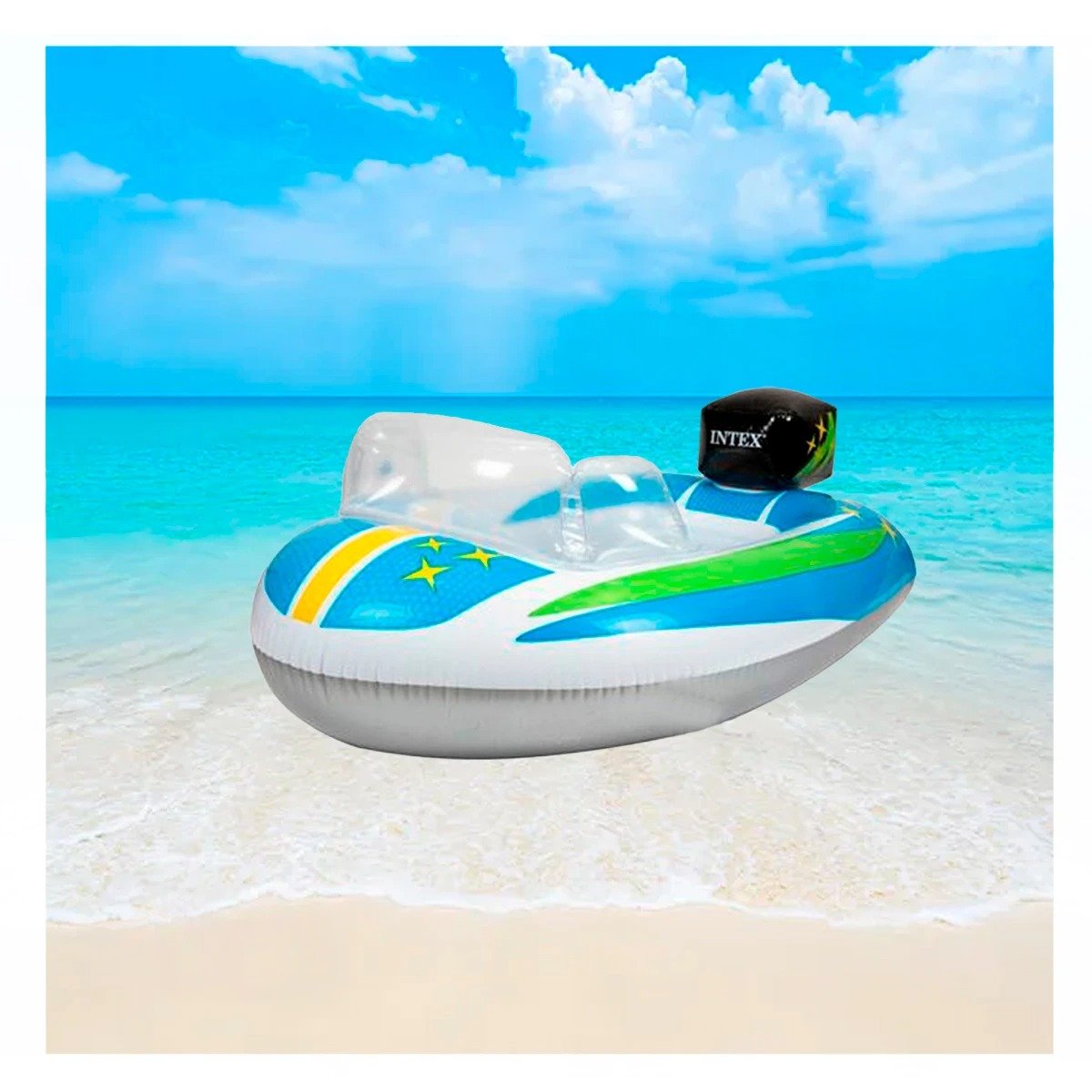 FLOTADOR INFANTIL 3D CARRO 59380NP FACIL DE INFLAR Y RESISTENTE PARA PISCINA - 2