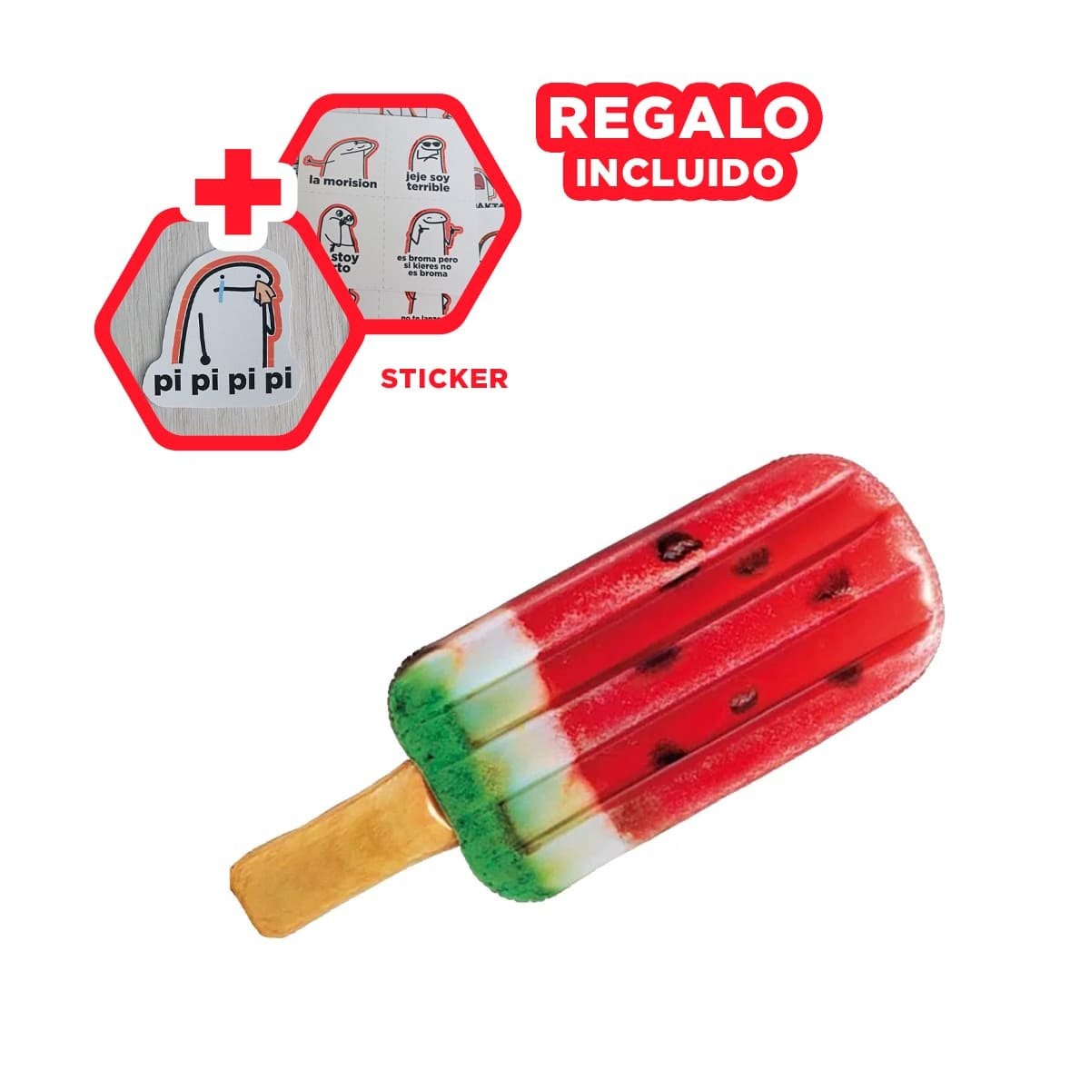FLOTADOR SANDIA INFANTIL PARA PISCINA Y ENTRETENIMIENTO 191 X 76 CM Y+REGALO STICKER - 1