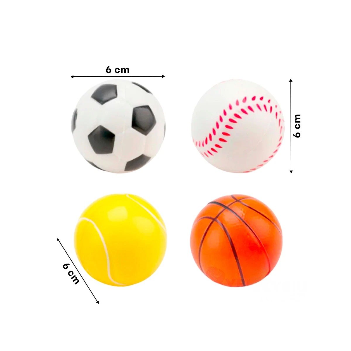 KIT DE JUEGO DE PELOTAS ANTIESTRES SET12 DEPORTIVO PARA OFICINA Y CASA Y+REGALO STICKER - 4