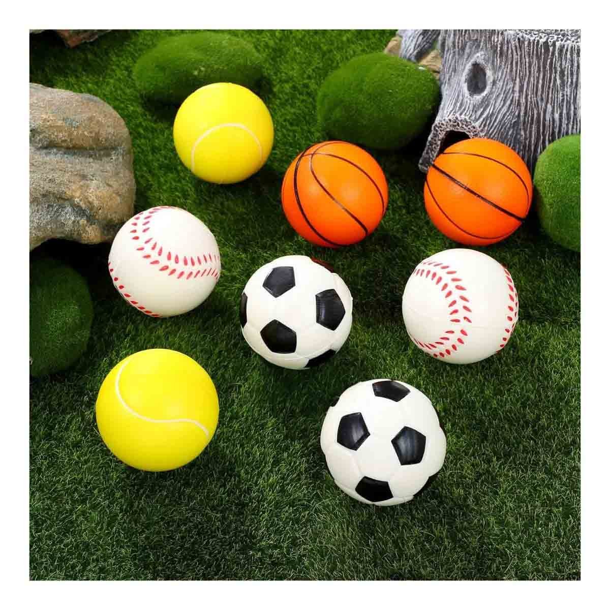 KIT DE JUEGO DE PELOTAS ANTIESTRES SET12 DEPORTIVO PARA OFICINA Y CASA Y+REGALO STICKER - 5