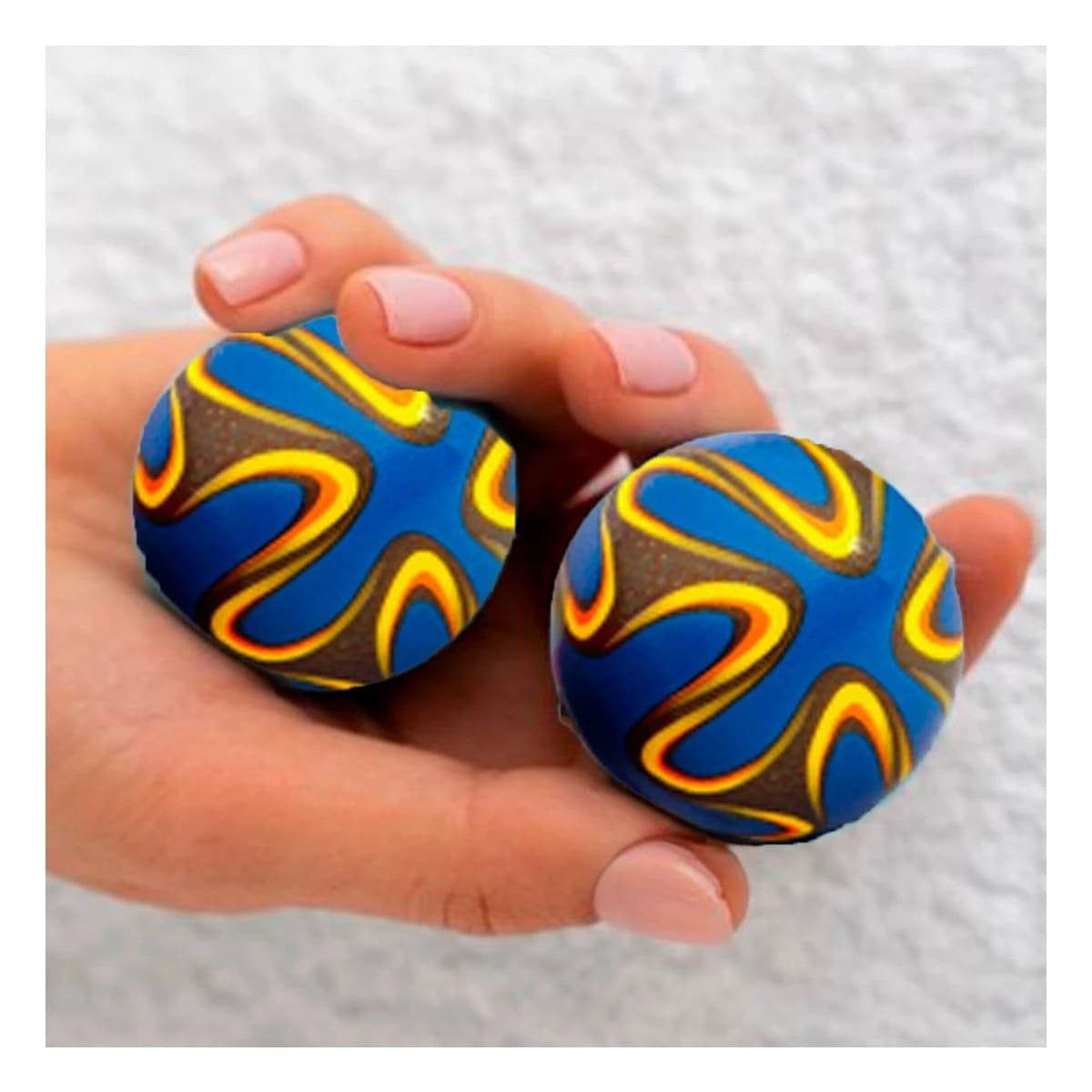 MODELO DE PELOTAS ANTIESTRES SET12 RAYAS CURVAS COLORES PARA RELAJACION Y+REGALO STICKER - 5