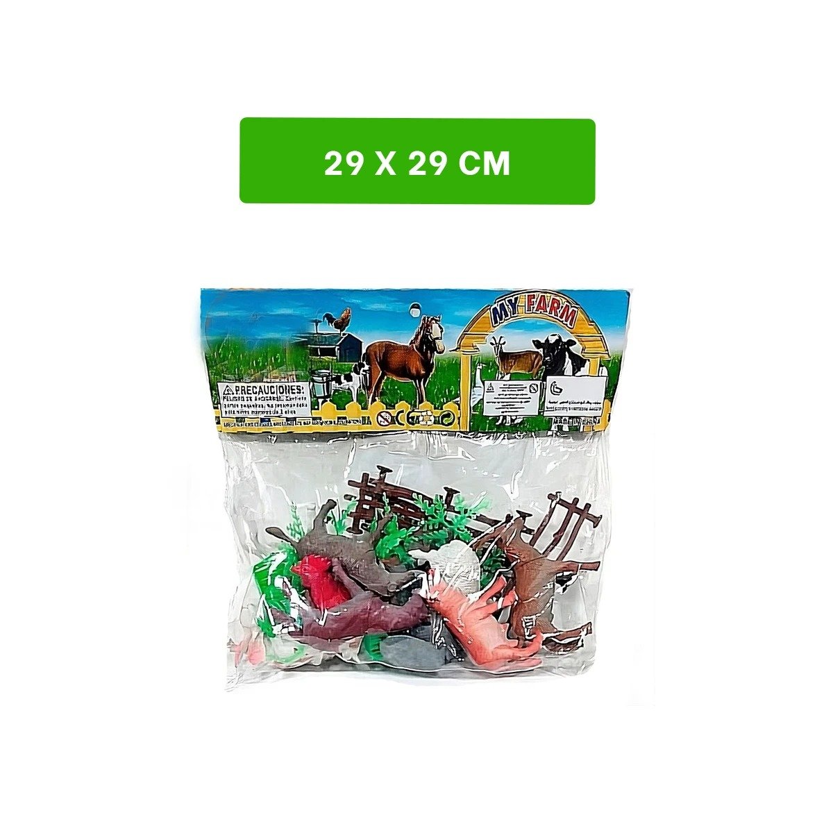 JUEGO DE MESA DE ANIMALES DE GRANJA CON PLANTAS PARA HOGAR YREGALO STICKER - 4