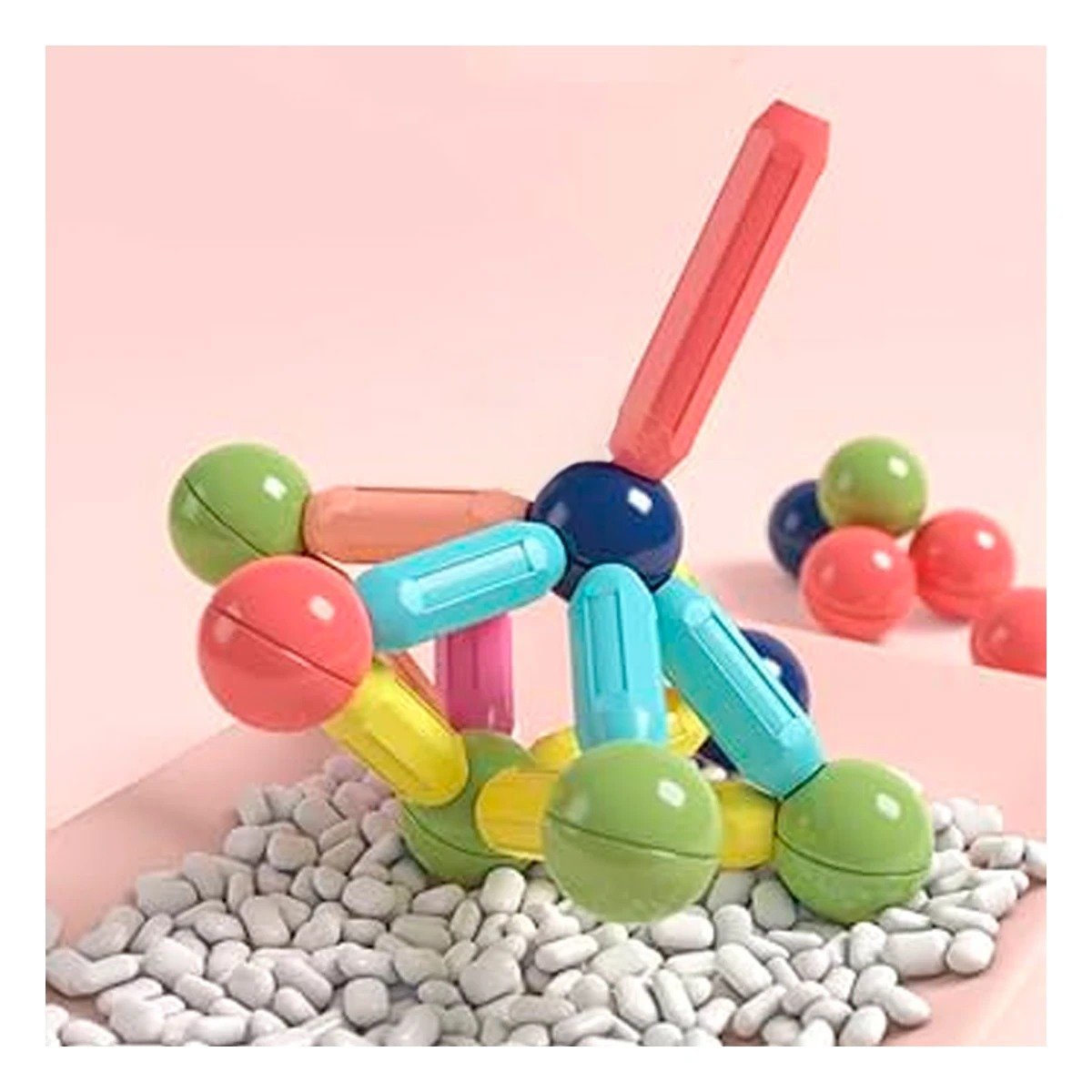 PRODUCTO MAGNETICO EDUCATIVO CON PIEZAS CREATIVAS PARA CONSTRUCCION Y+REGALO STICKER - 2